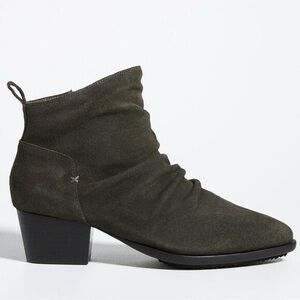 New KELSI DAGGER Brooklyn Ego Suede Slouch Ankle Boot Size‎ 7.5 Olive Green Boho